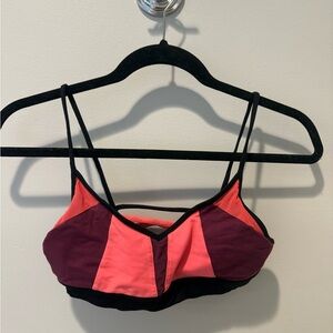 Alo Stylish Pink and Purple Strappy Bralette
